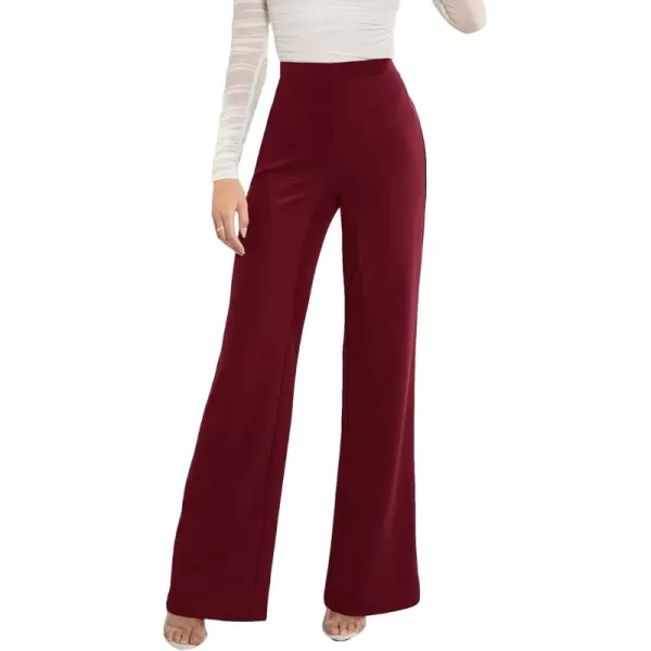 SweatyRocks Women's Casual High Waisted Wide Leg Long Pant Trouser Business Work Pants