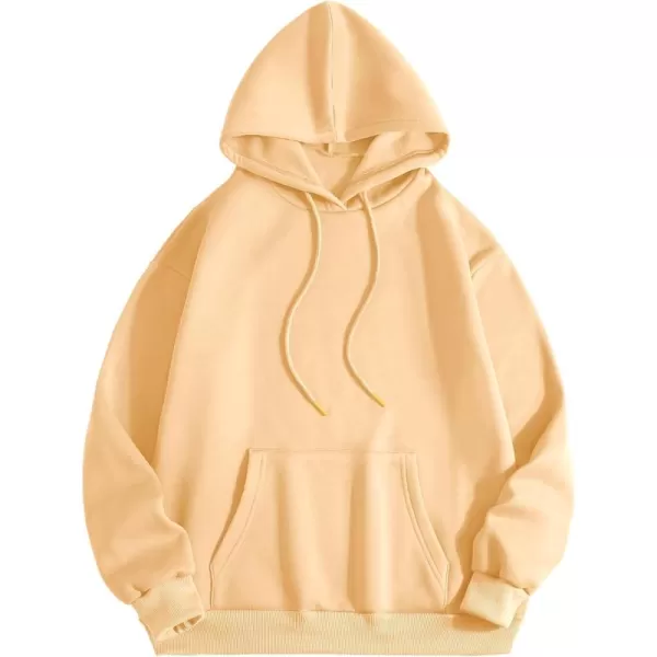 SweatyRocks Women's Casual Long Sleeve Drop Shoulder Oversized Pullover Hoodie Sweatshirt Tops
