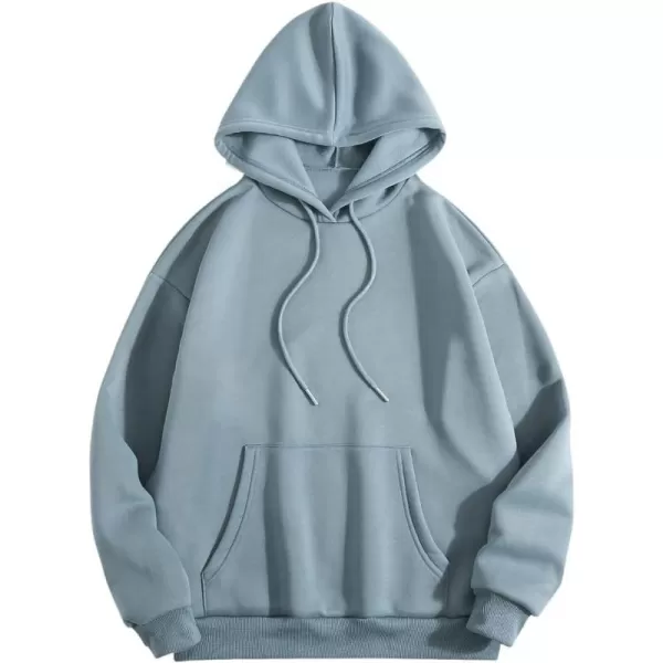 SweatyRocks Women's Casual Long Sleeve Drop Shoulder Oversized Pullover Hoodie Sweatshirt Tops