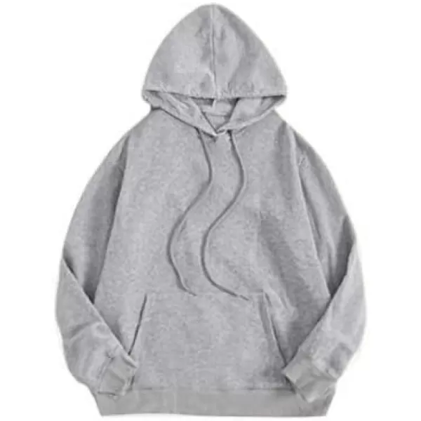 SweatyRocks Women's Casual Long Sleeve Drop Shoulder Oversized Pullover Hoodie Sweatshirt Tops