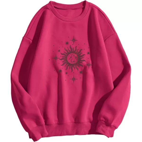 SweatyRocks Women's Casual Long Sleeve Sweatshirt Round Neck Pullover Tops