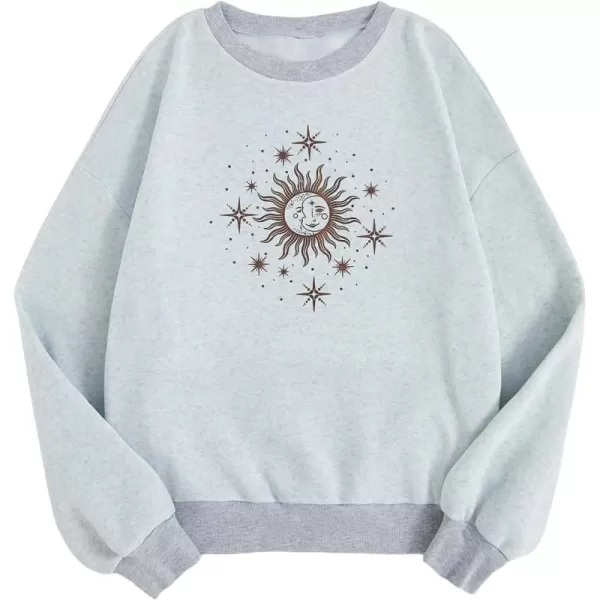 SweatyRocks Women's Casual Long Sleeve Sweatshirt Round Neck Pullover Tops