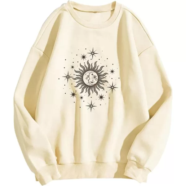SweatyRocks Women's Casual Long Sleeve Sweatshirt Round Neck Pullover Tops