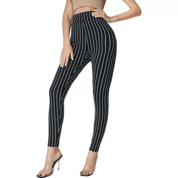 SweatyRocks Women's Casual Skinny Leggings Stretchy High Waisted Work Pants
