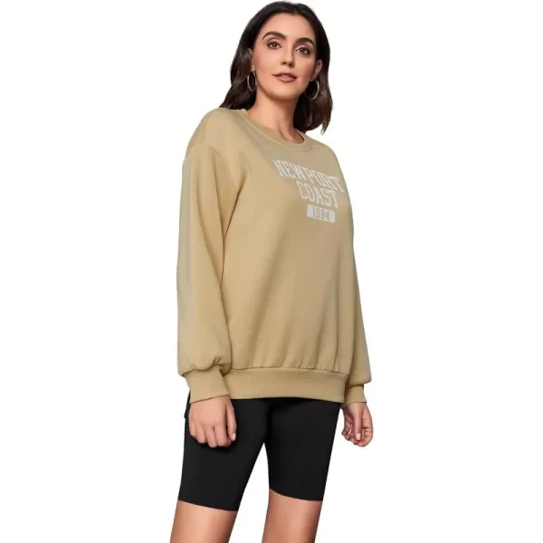 SweatyRocks Women's Casual Sweatshirt Long Sleeve Graphic Print Pullover Tops