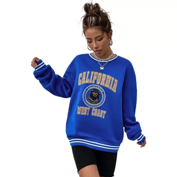 SweatyRocks Women's Casual Sweatshirt Long Sleeve Graphic Print Pullover Tops