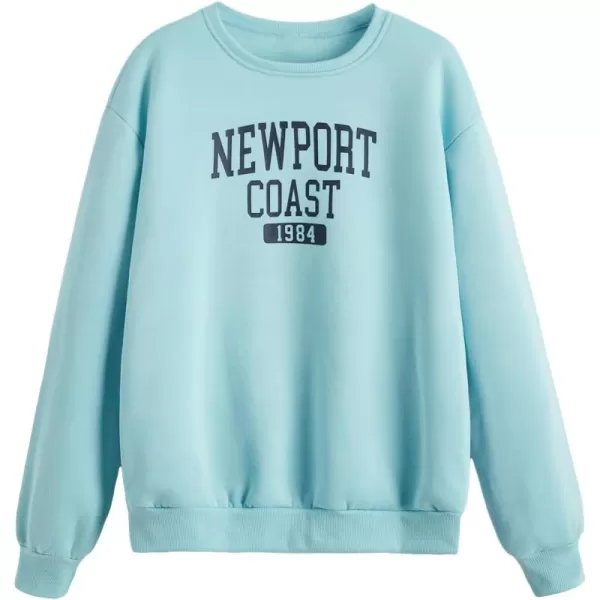 SweatyRocks Women's Casual Sweatshirt Long Sleeve Graphic Print Pullover Tops