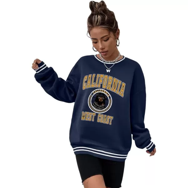 SweatyRocks Women's Casual Sweatshirt Long Sleeve Graphic Print Pullover Tops