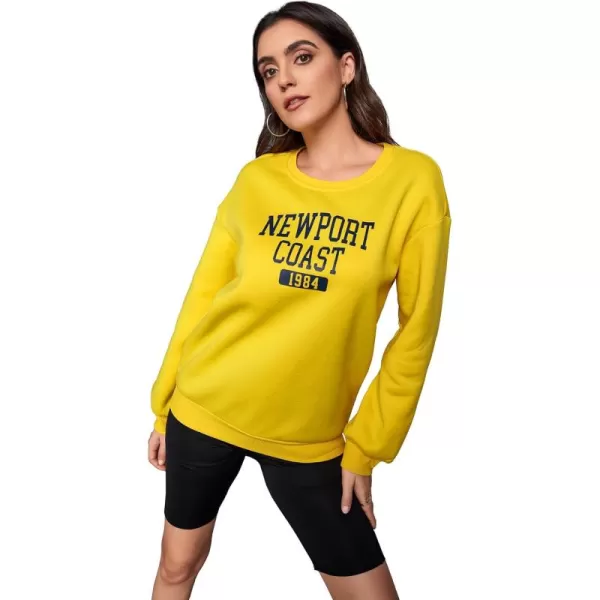SweatyRocks Women's Casual Sweatshirt Long Sleeve Graphic Print Pullover Tops