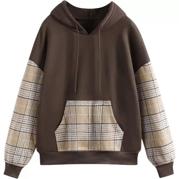 SweatyRocks Women's Causal Long Sleeve Color Block Hoodie Sweatshirt with Pocket