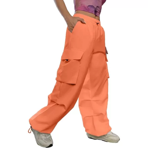 SweatyRocks Women's Drawstring Elastic Waist Loose Pants Casual Flap Pocket Cargo Pants Trousers