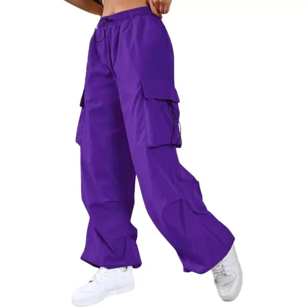 SweatyRocks Women's Drawstring Elastic Waist Loose Pants Casual Flap Pocket Cargo Pants Trousers