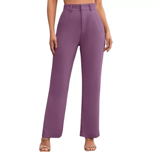 SweatyRocks Women's Elegant High Waist Solid Long Pants Office Trousers