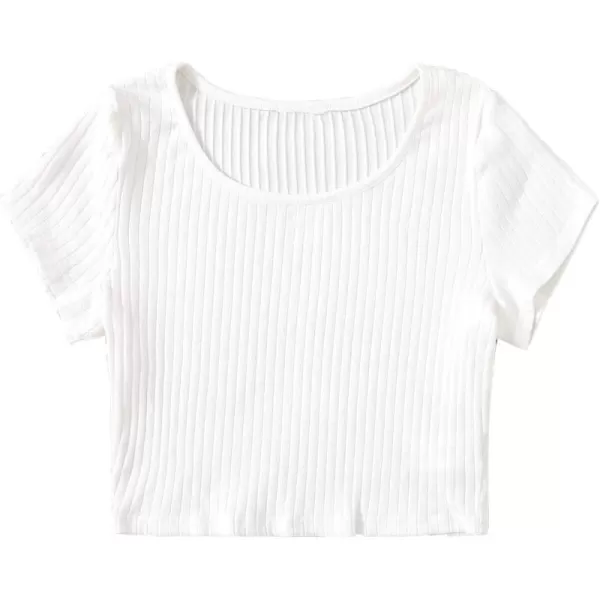 SweatyRocks Women's Embroidered Crop Top Short Sleeve T Shirt