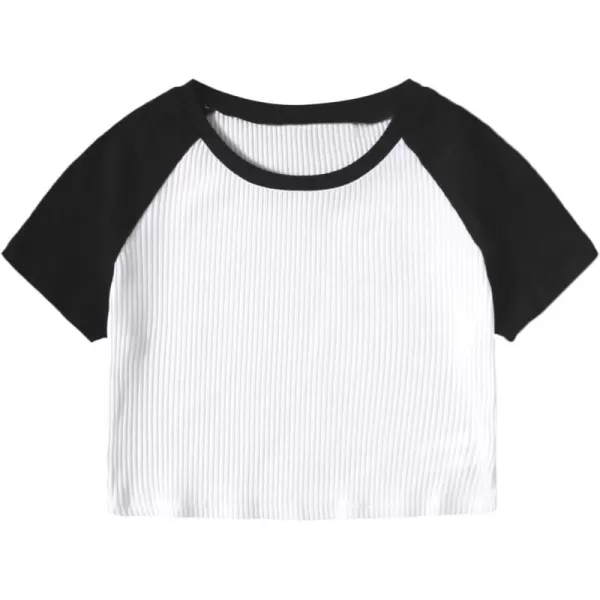 SweatyRocks Women's Embroidered Crop Top Short Sleeve T Shirt