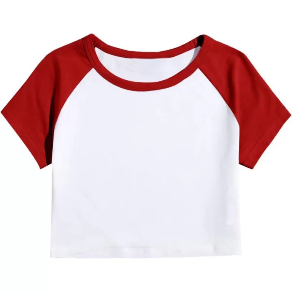 SweatyRocks Women's Embroidered Crop Top Short Sleeve T Shirt