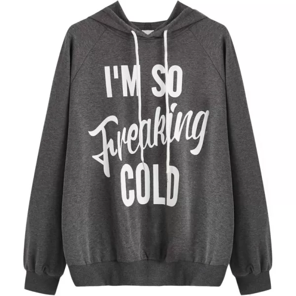SweatyRocks Women's Hoodie Letter Print Long Sleeve Hooded Sweatshirt Pullover Top