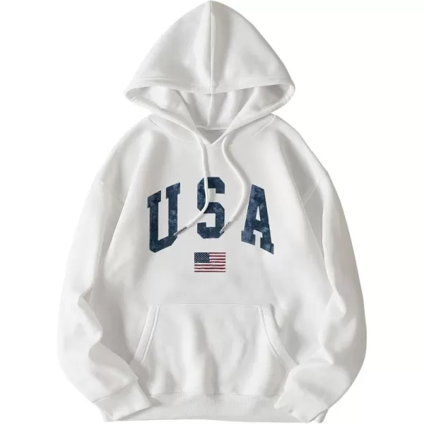 SweatyRocks Women's Hoodie Letter Print Long Sleeve Hooded Sweatshirt Pullover Top