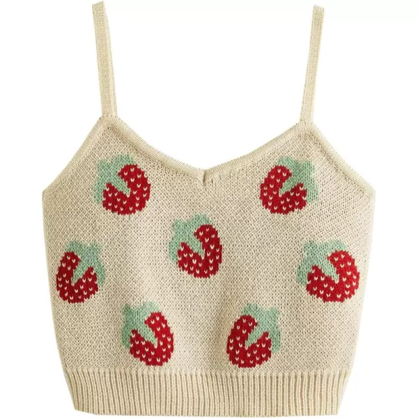 SweatyRocks Women's Lace Patchwork Spaghetti Strap Crop Cami Cute Ribbed Knit Slim Fit V Neck Camisole Tank Tops