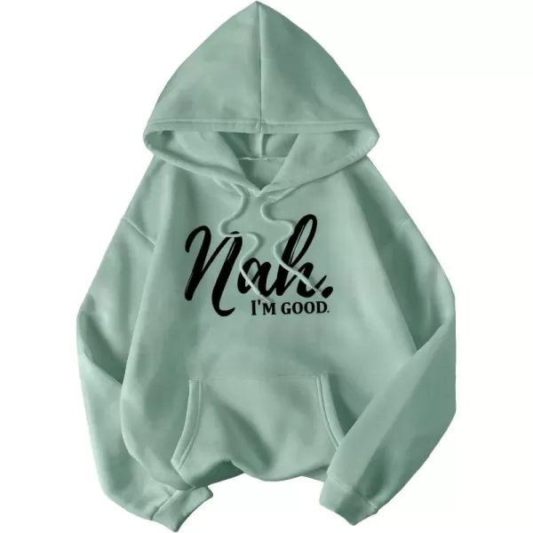 SweatyRocks Women's Letter Print Long Sleeve Drop Shoulder Pocket Front Drawstring Hooded Sweatshirts