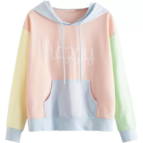 SweatyRocks Womens Long Sleeve Floral Print Pullover Hoodie Sweatshirt Tops