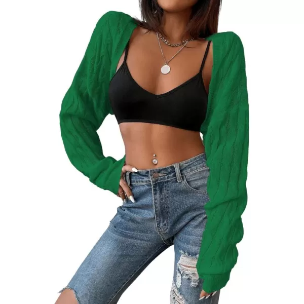 SweatyRocks Women's Long Sleeve Open Front Knit Crop Cardigan Sweater