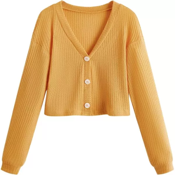 SweatyRocks Women's Long Sleeve Plaid Button Front V Neck Soft Knit Cardigan Sweaters