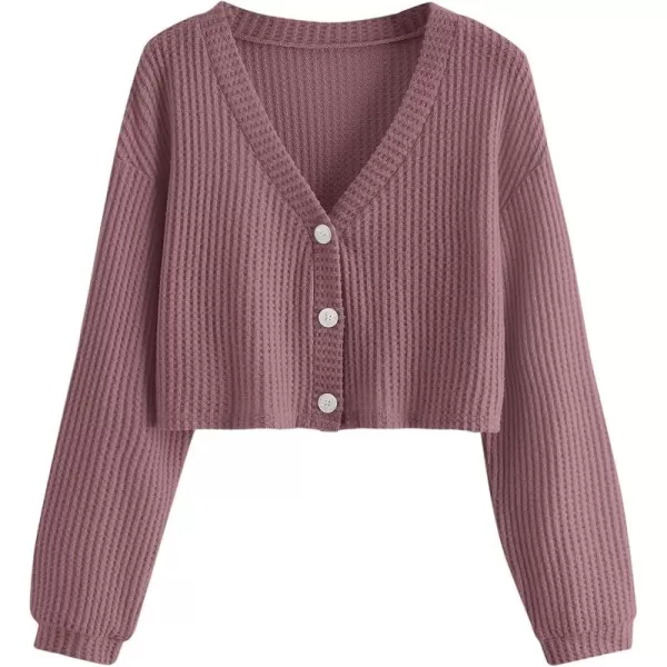 SweatyRocks Women's Long Sleeve Plaid Button Front V Neck Soft Knit Cardigan Sweaters