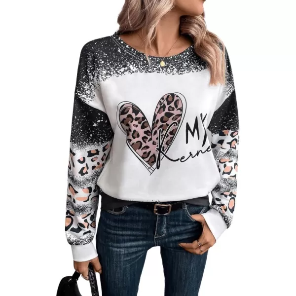 SweatyRocks Women's Long Sleeve Sweatshirt Star Graphic Print Pullover Shirt Top