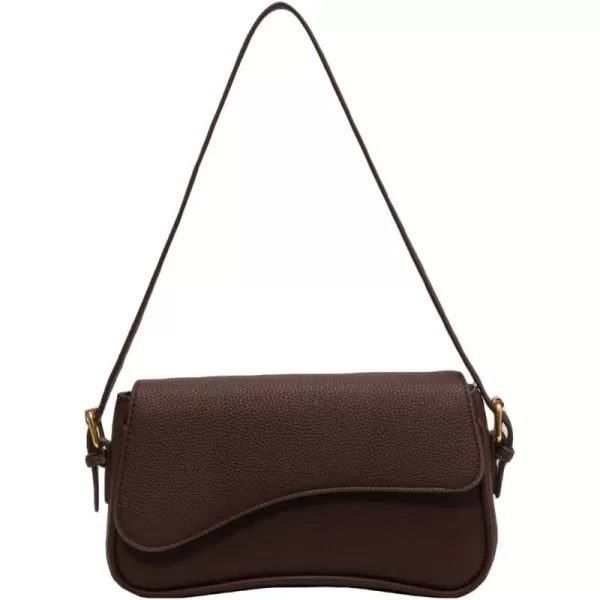 SweatyRocks Women's Medium PU Leather Flap Shoulder Bag Elegant Handbag Clutch Purse