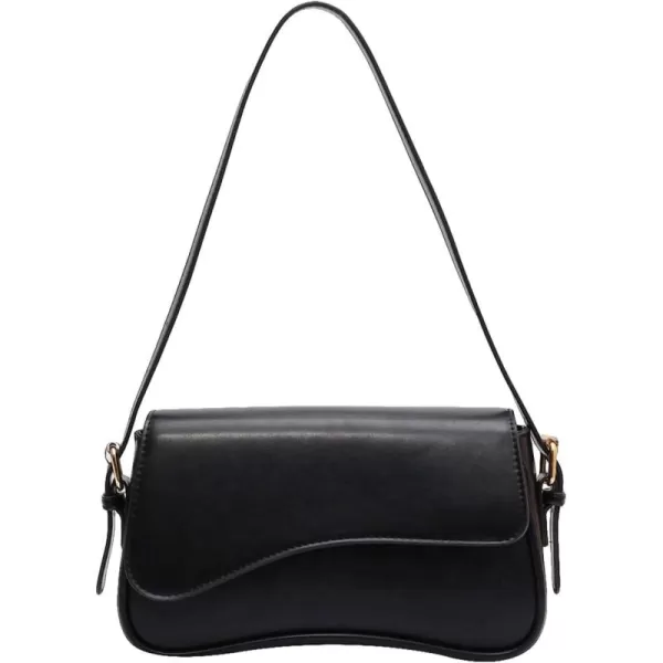 SweatyRocks Women's Medium PU Leather Flap Shoulder Bag Elegant Handbag Clutch Purse