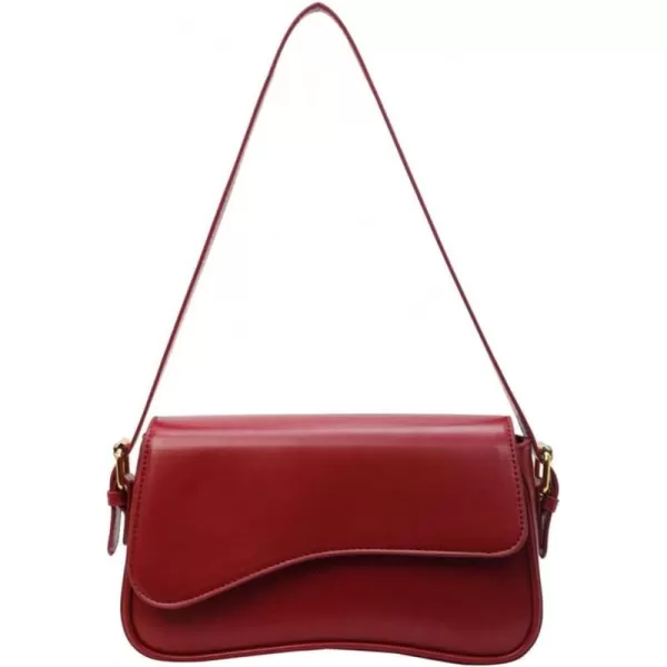 SweatyRocks Women's Medium PU Leather Flap Shoulder Bag Elegant Handbag Clutch Purse