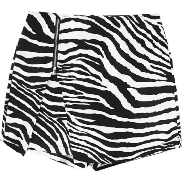 SweatyRocks Women's Metallic High Waist PU Leather Shorts Wide Leg Stretchy Shorts Hot Pants