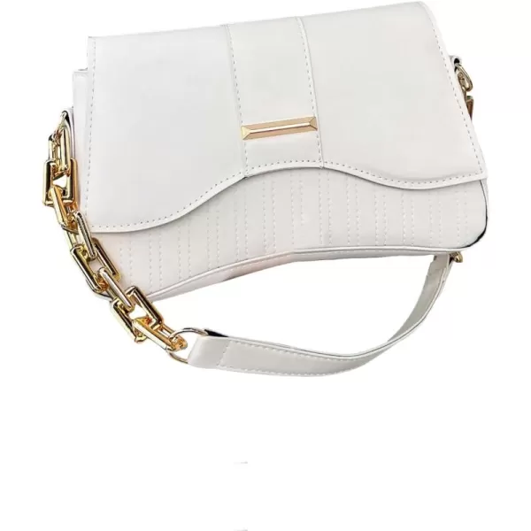 SweatyRocks Women's PU Leather Top Handle Small Shoulder Bag Chain Strap Underarm Bag Handbags