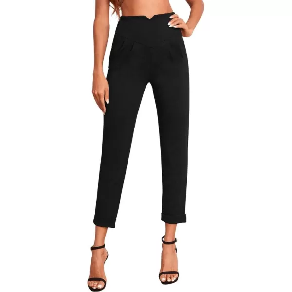 SweatyRocks Women's Pants Casual High Waist Skinny Leggings Stretchy Work Pants