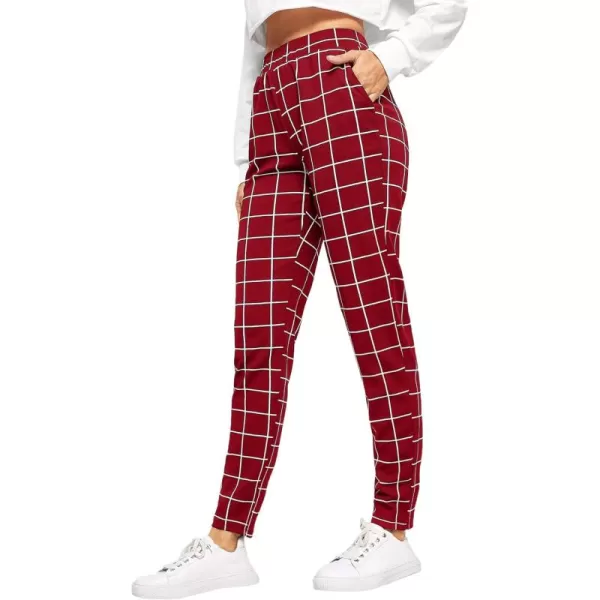 SweatyRocks Women's Pants Casual High Waist Skinny Leggings Stretchy Work Pants