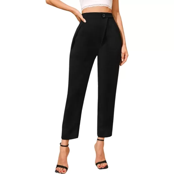SweatyRocks Women's Pants Casual High Waist Skinny Leggings Stretchy Work Pants