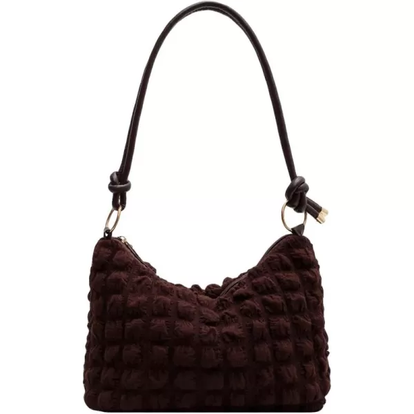 SweatyRocks Women's Popcorn Textured Bag Knot Strap Clutch Purse Square Bags Solid Shoulder Handbag