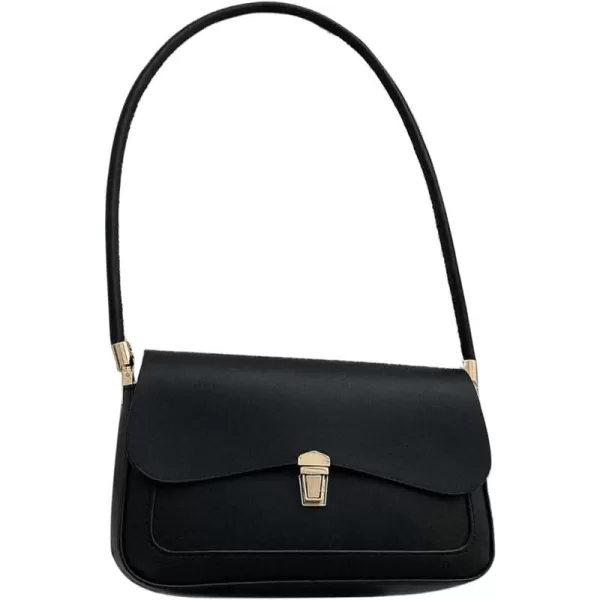SweatyRocks Women's Retro Leather Flap Buckle Square Shoulder Bag Top Handle Small Clutch Purses
