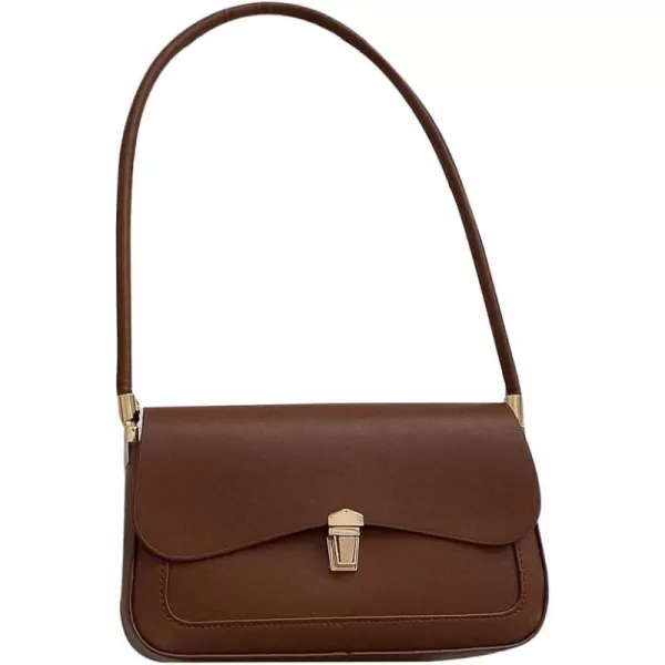 SweatyRocks Women's Retro Leather Flap Buckle Square Shoulder Bag Top Handle Small Clutch Purses
