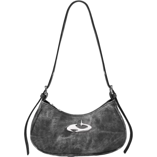 SweatyRocks Women's Retro Vintage Y2k Shoulder Bag Hobo Star Handbags Underarm Bag