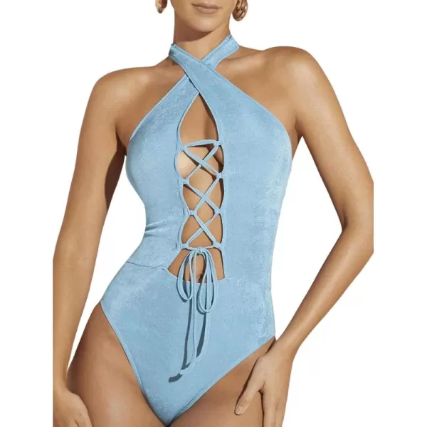 SweatyRocks Women's Sleeveless Scoop Neck High Cut Skinny Mesh Tank Top Bodysuit