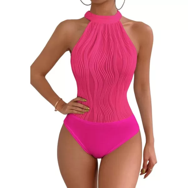 SweatyRocks Women's Sleeveless Scoop Neck High Cut Skinny Mesh Tank Top Bodysuit