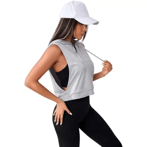 SweatyRocks Women's Sleeveless Workout Top Gym Activewear Crop Tank Top Open Side Shirt for Athletic Exercise Running