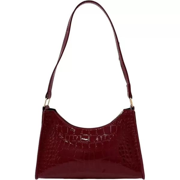 SweatyRocks Women's Small Crocodile Print Shoulder Bag Leather Clutch Purse Handbag with Zipper Closure