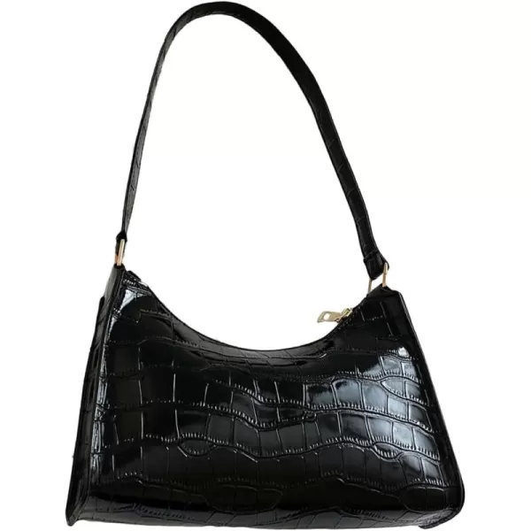 SweatyRocks Women's Small Crocodile Print Shoulder Bag Leather Clutch Purse Handbag with Zipper Closure