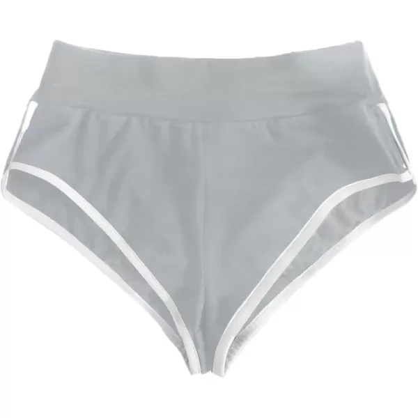 SweatyRocks Women's Sporty Elastic Waist Contrast Binding Booty Workout Biker Shorts