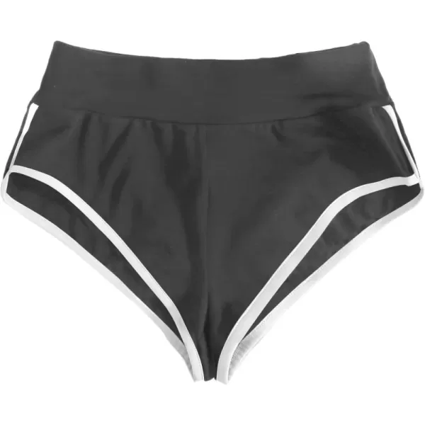 SweatyRocks Women's Sporty Elastic Waist Contrast Binding Booty Workout Biker Shorts