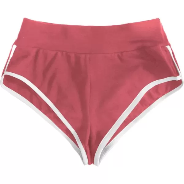 SweatyRocks Women's Sporty Elastic Waist Contrast Binding Booty Workout Biker Shorts