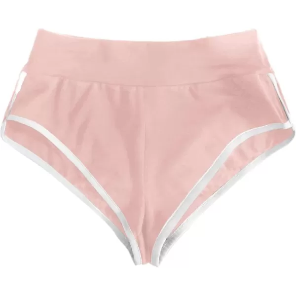 SweatyRocks Women's Sporty Elastic Waist Contrast Binding Booty Workout Biker Shorts